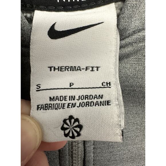 Nike Sportswear Jacket Womens Small Gray Crop Full Zip Hoodie Swoosh Athletic - Picture 3 of 9